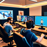 **

"A vibrant and dynamic scene depicting a team of diverse game developers collaborating in a modern studio. The foreground features a designer sketching initial character concepts for a sports game, while in the background programmers are working on complex code on large monitors. The overall atmosphere is energetic and creative, reflecting the journey from initial idea to a tangible game design."

**