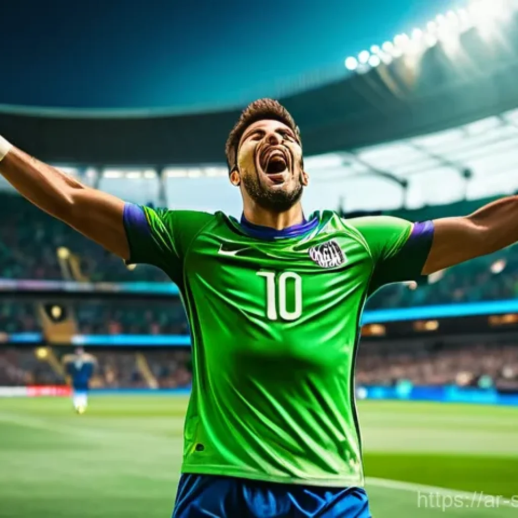 스포츠게임 플레이스테이션 추천 - **Prompt: The Thrill of Victory in a Football Stadium** A highly detailed, realistic image of a ...