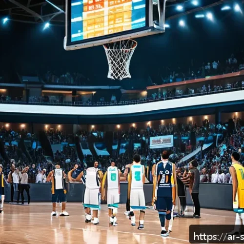 Home 31 NBA 2K 시리즈 성공 이유 - A hyper-realistic basketball arena filled with an enthusiastic Arabic crowd waving flags and wearing...